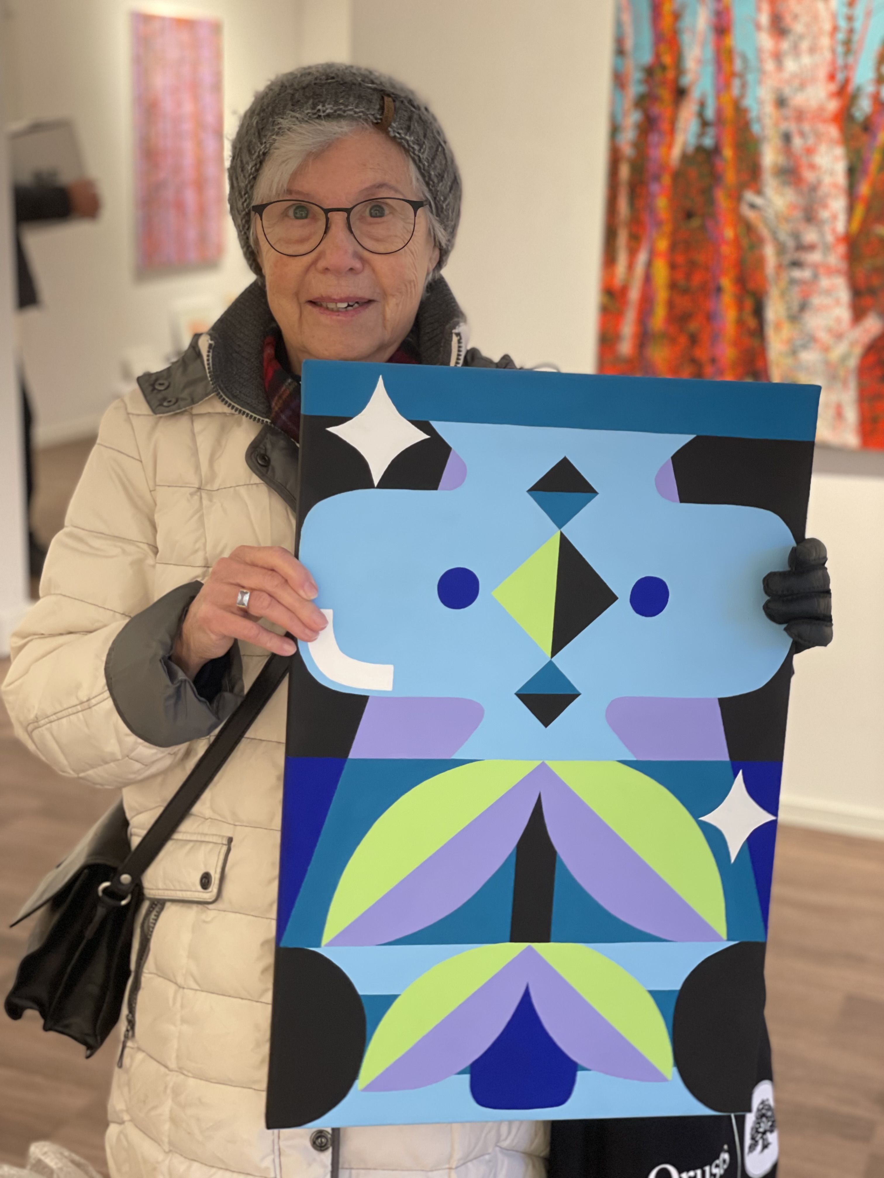 Inger Andersson med färgstarka Julia Riordan.