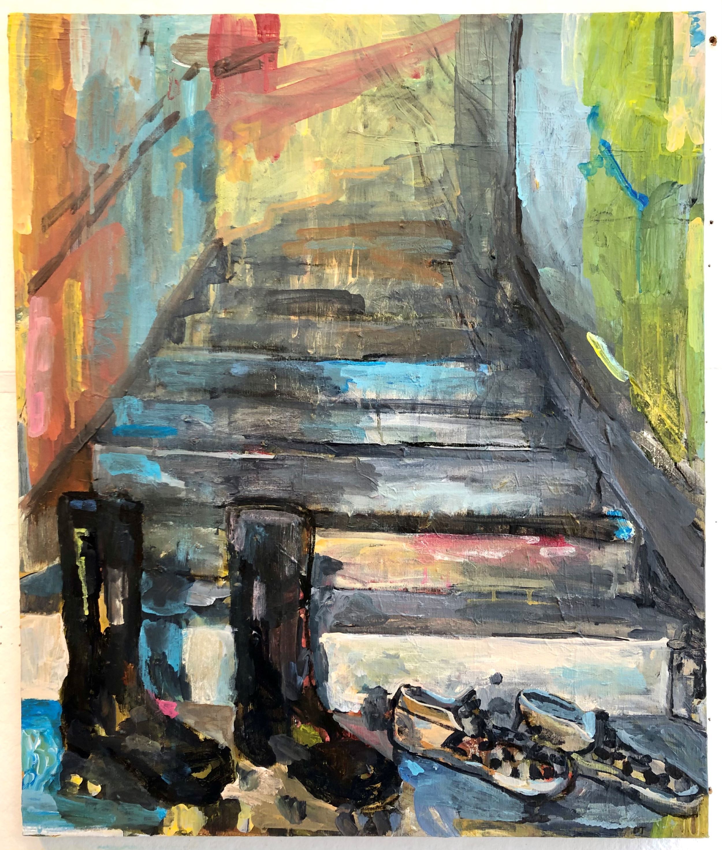 David Tedfeldt, Kvarglömt, akryl, 60x50 cm